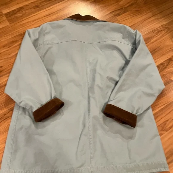 Vintage L.L. Bean light blue barn chore jacket with corduroy Collar - Picture 5 of 5